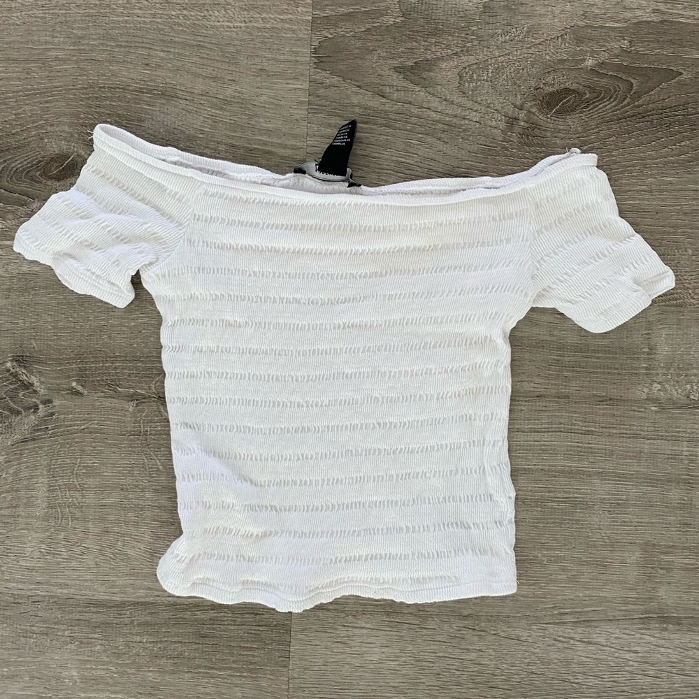 Ruched off the shoulder top